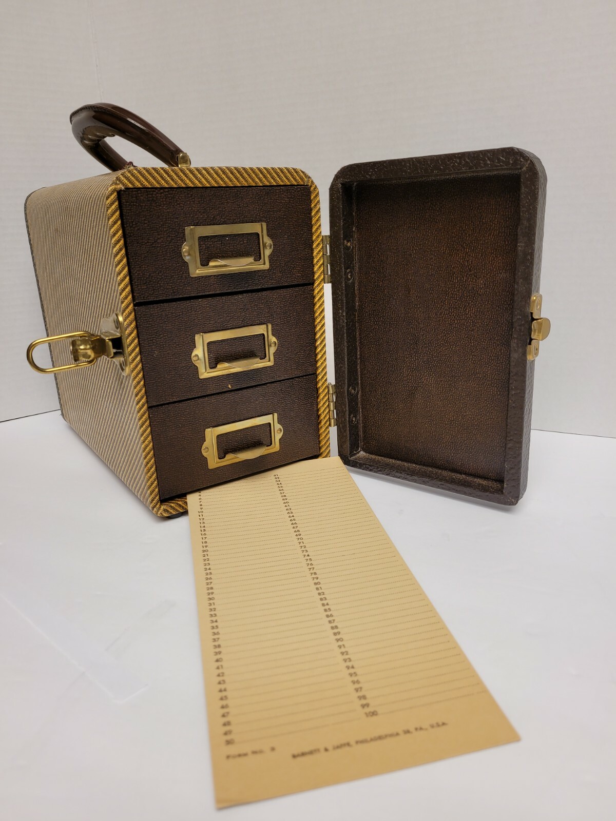 VINTAGE BARNETT & JAFFE SLIDE HOLDER CASE