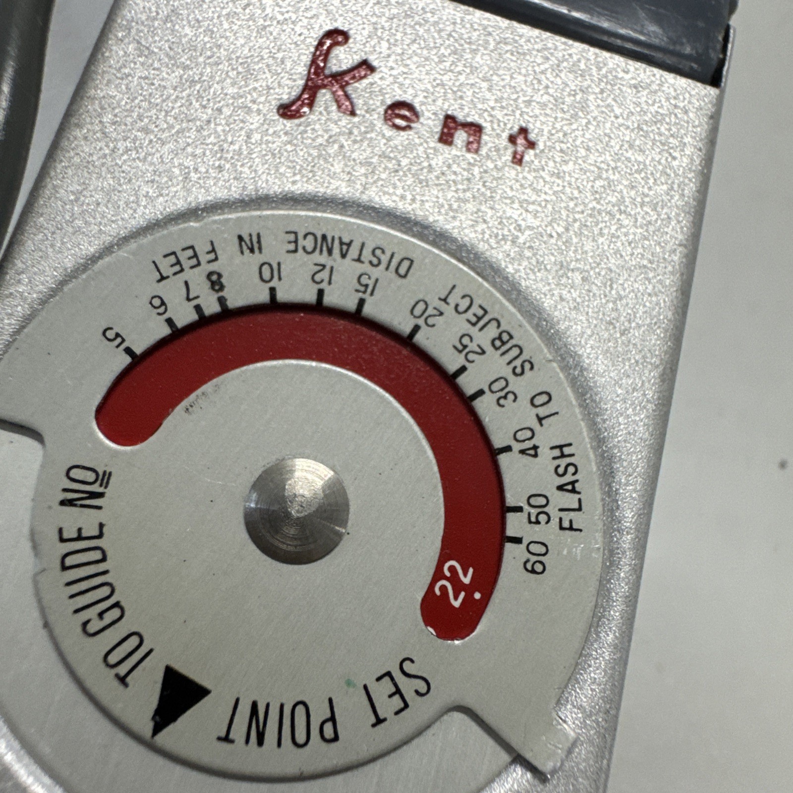 Vintage Kent Folding-Mite Camera Flash With Gray Soft Case And Bulb 1960s