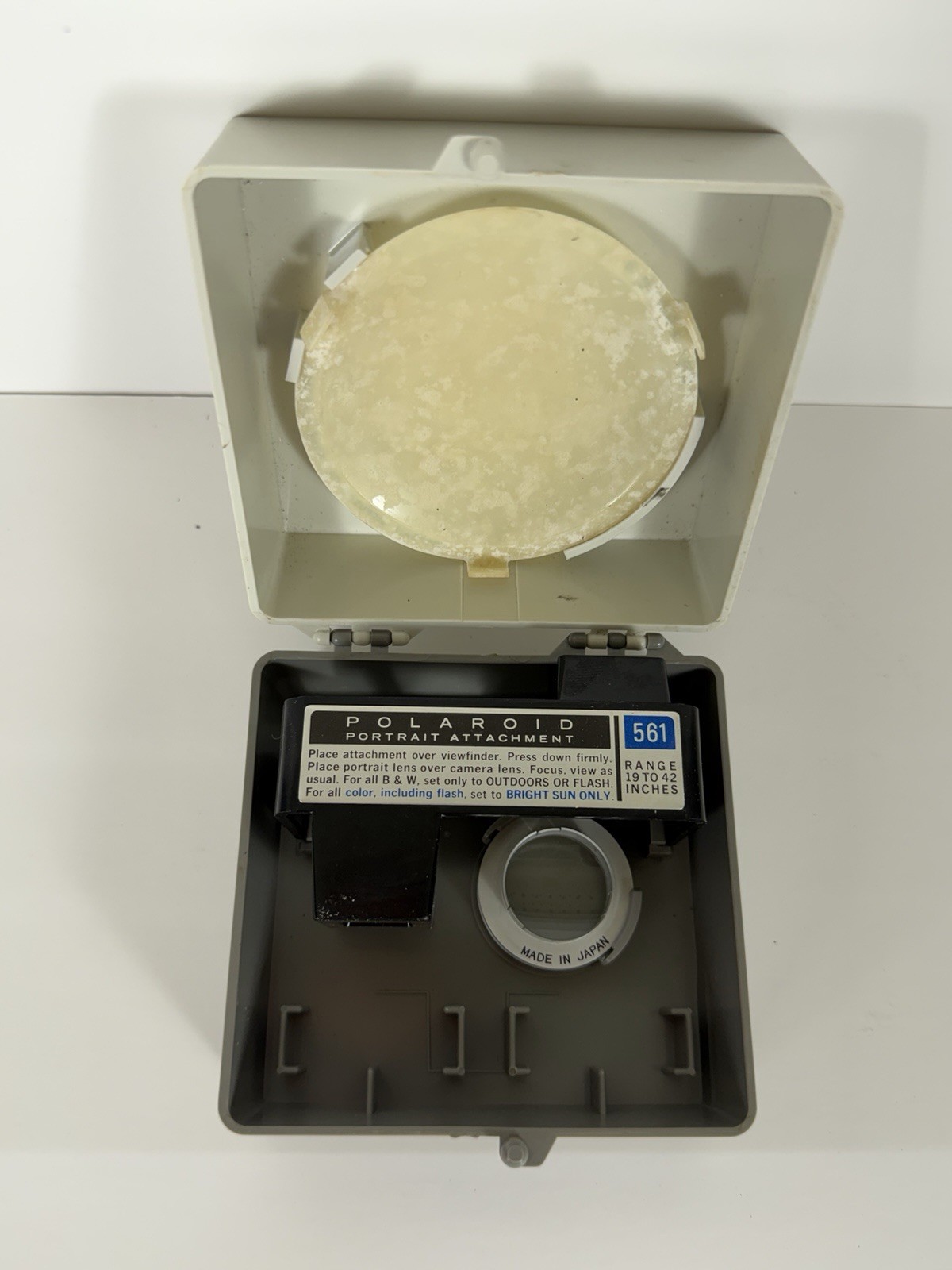 Polaroid Portrait Attachment 581A Kit Land Camera w Case Lens Vintage
