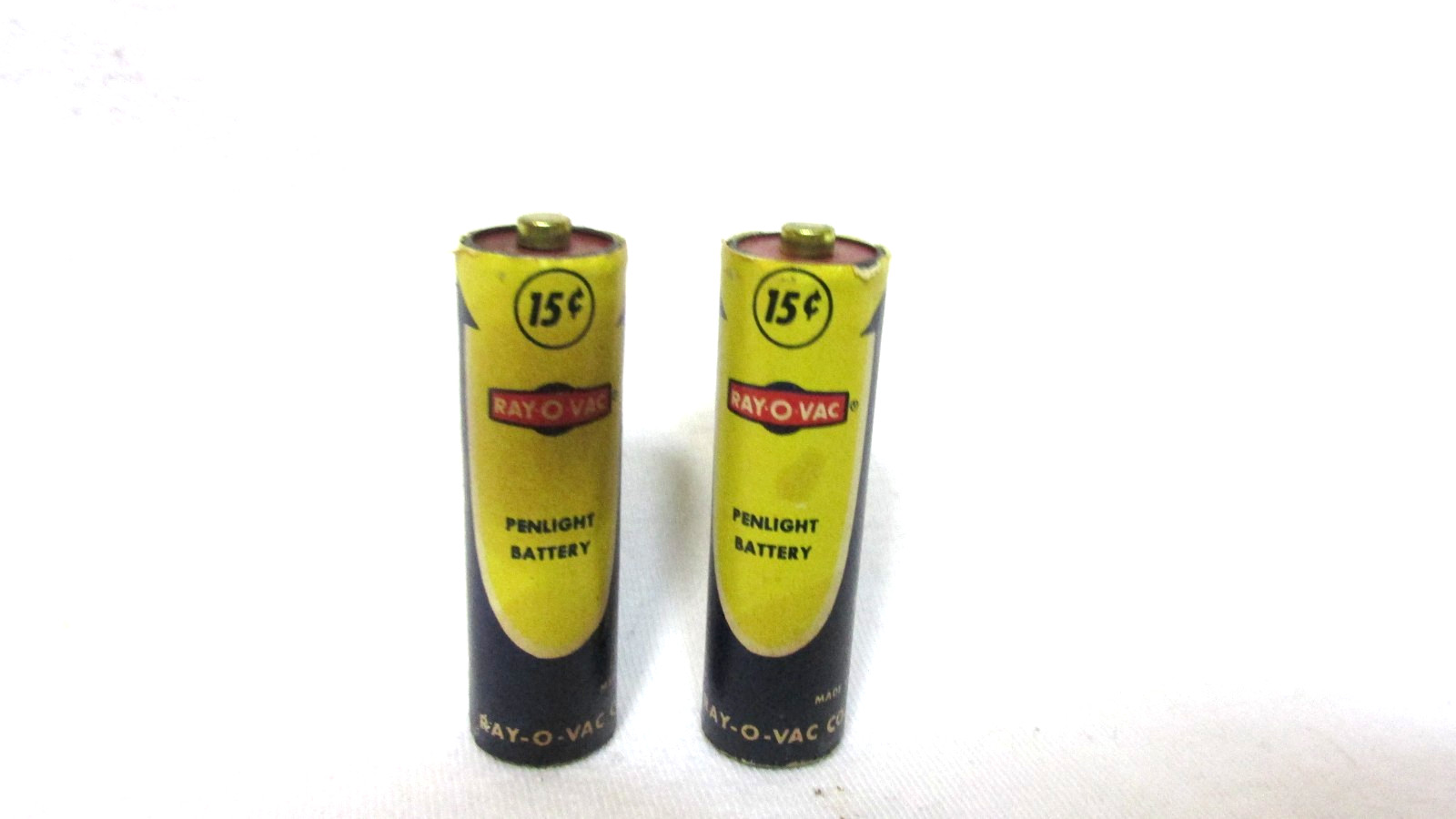 RAYOVAC AA BATTERIES PAPER COVERED marked 15 cents