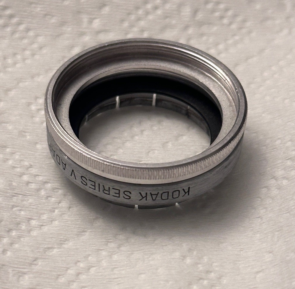 VINTAGE KODAK SERIES V PUSH-ON FILTER ADAPTER RING 1 1/32 in – 26mm looks nice