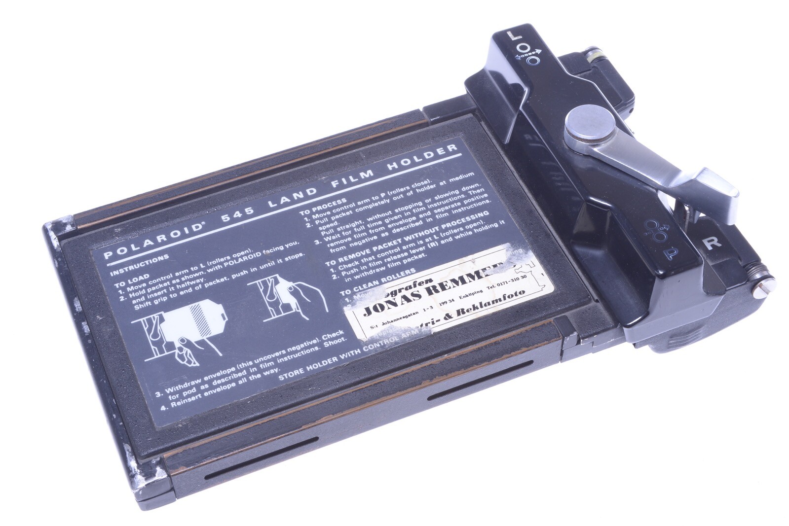 ✅ POLAROID 545 LAND SINGLE SHEET FILM HOLDER ADAPTER FITS GRAFLOK BACK CAMERA