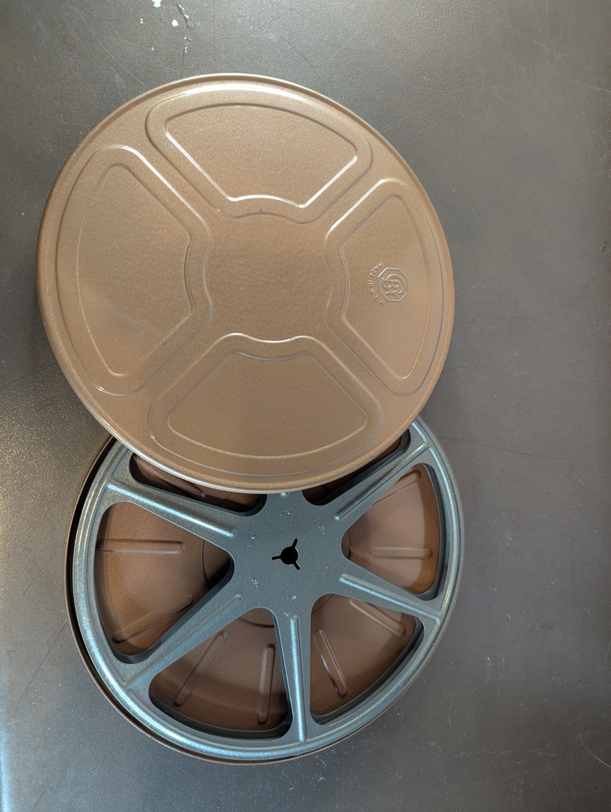 Vintage 8mm 400 Ft Steel Movie Reel, Gaumont-British can
