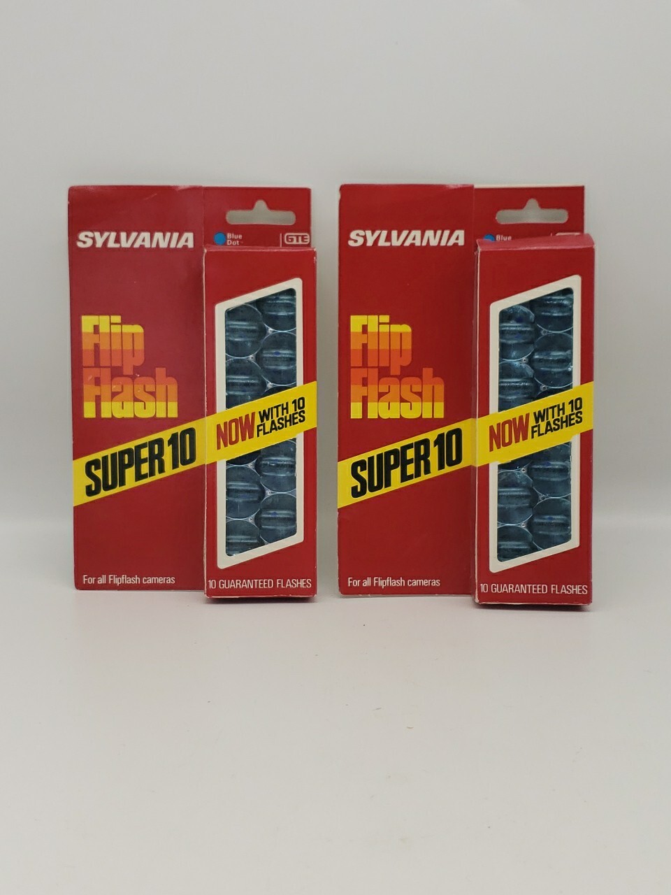 Sylvania Flip Flash Super 10 Flash Bar, Blue Dot, 10 flashes per pack, Lot of 2