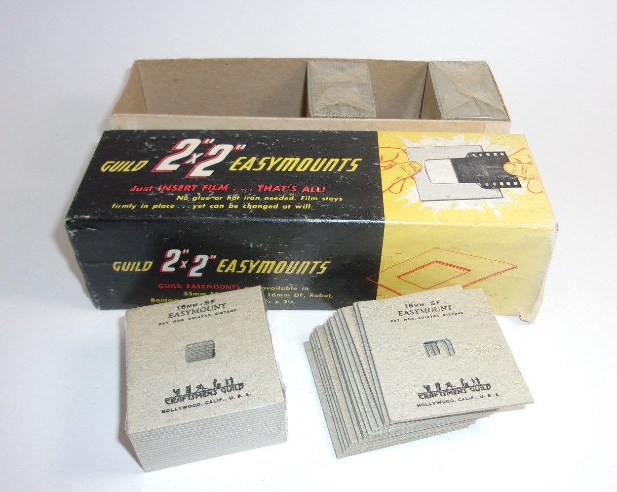 Guild vintage 16mm film SF Easymount 2″ x 2″ mount Lot