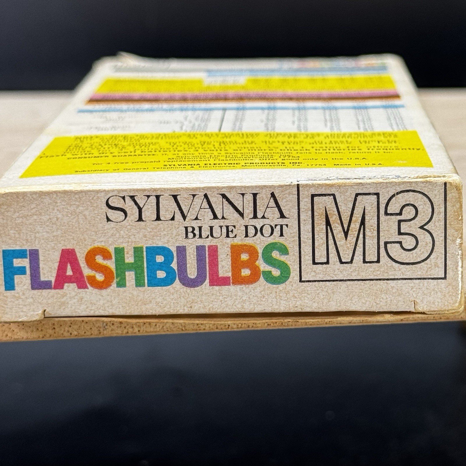 Sylvania M3 Blue Dot FlashBulbs 12 Clear Bulbs New Original Package Vtg 1960s