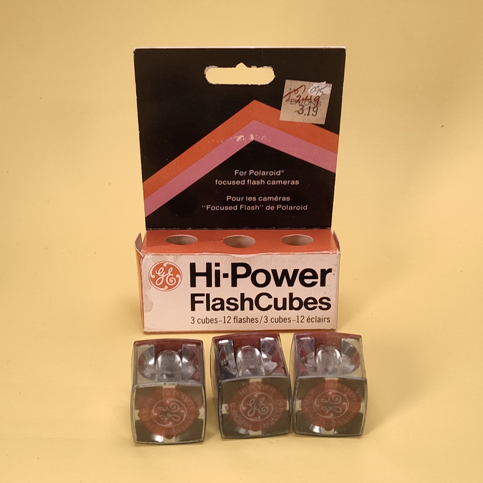 Vtg GE General Electric Hi Power Camera Flash Cubes Bulbs