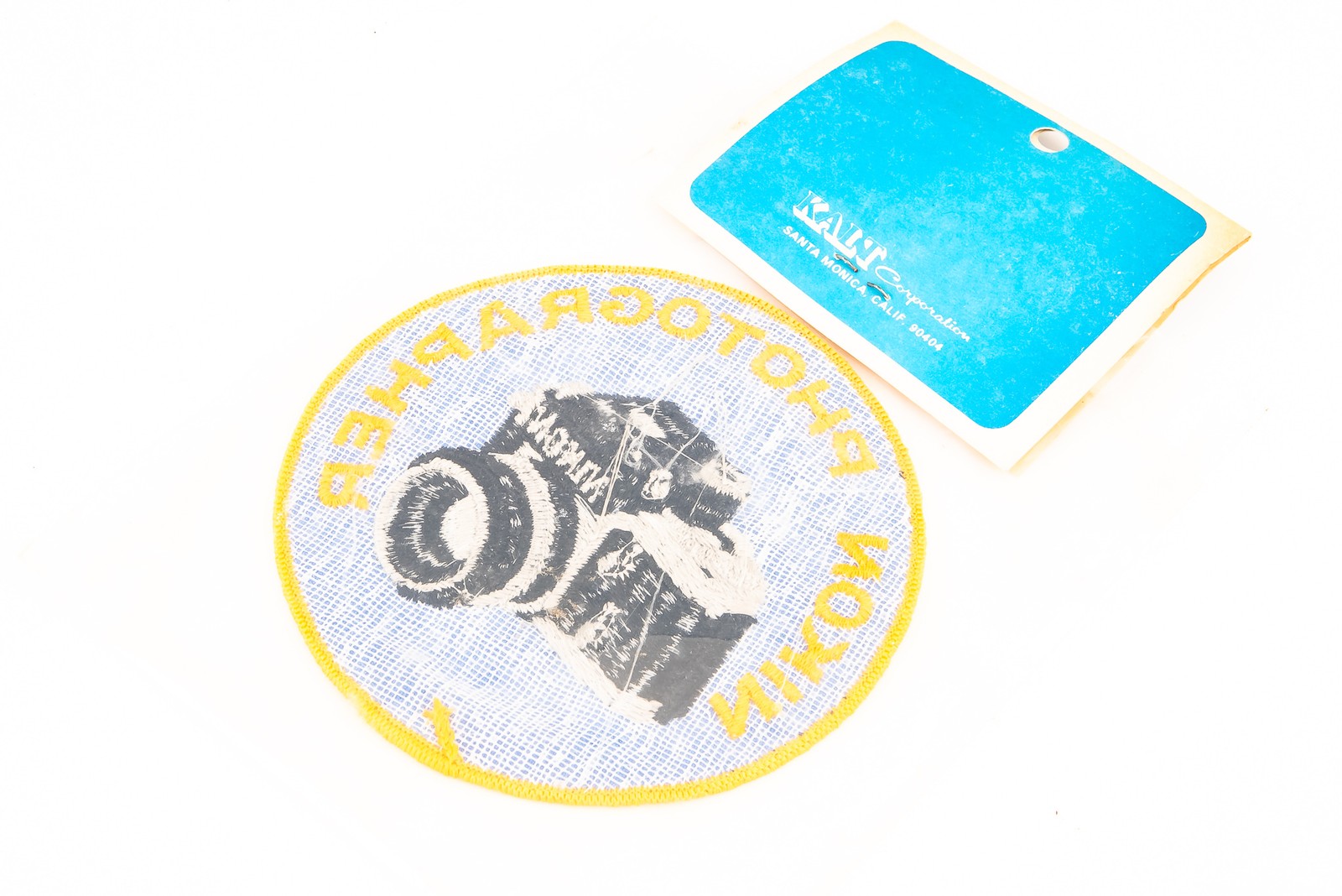 Nikon Photographer Camera Shirt Jacket Patch Blue & Gold 4” By Kalt MINT V28