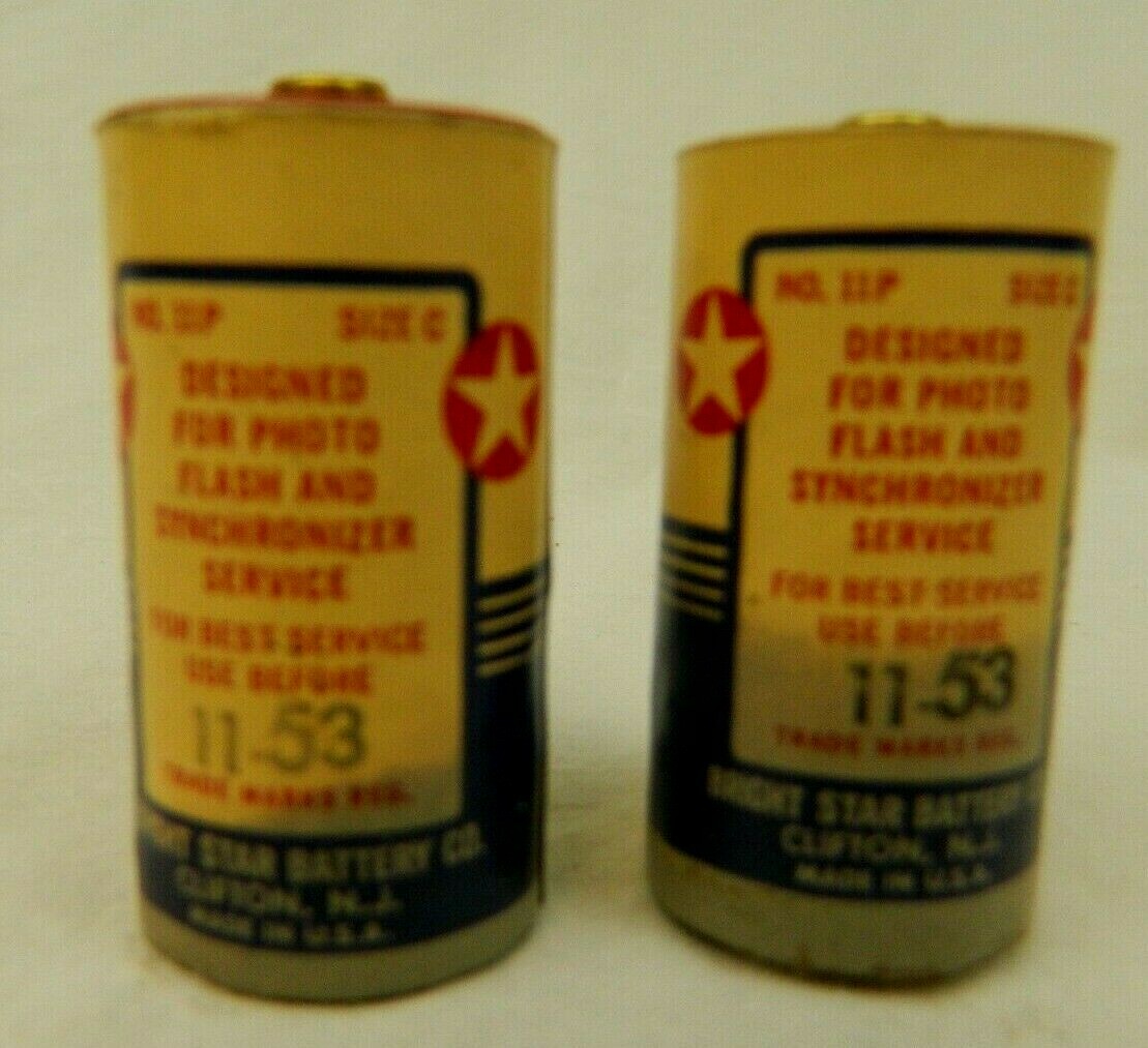 Bright Star Photo Flash Batteries Lot of 2 Size C As Is