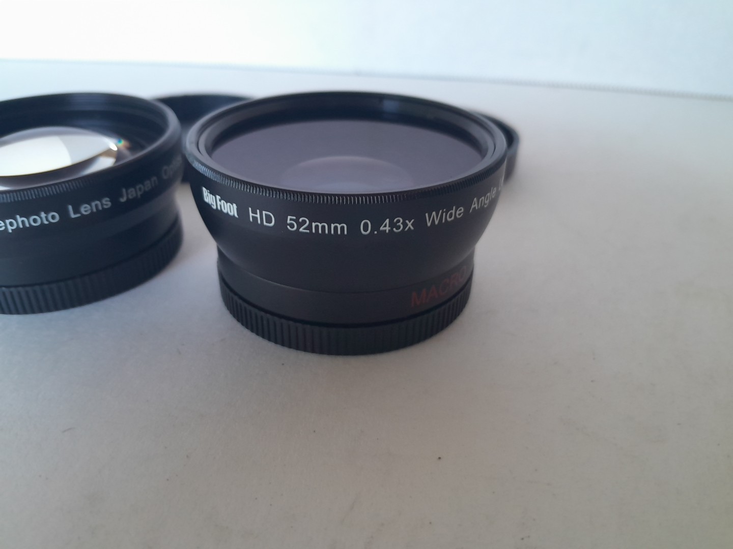 Big Foot 52mm Camera Lenses HD 0.43x & 2.2x JAPAN Wide Angle / Telephoto Lens