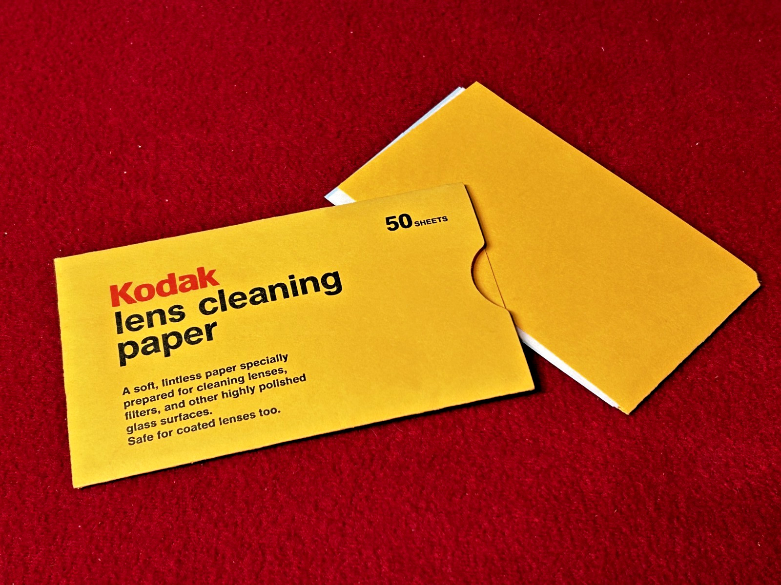 Lot of 3 Vintage Kodak Lens Cleaning Paper Packets