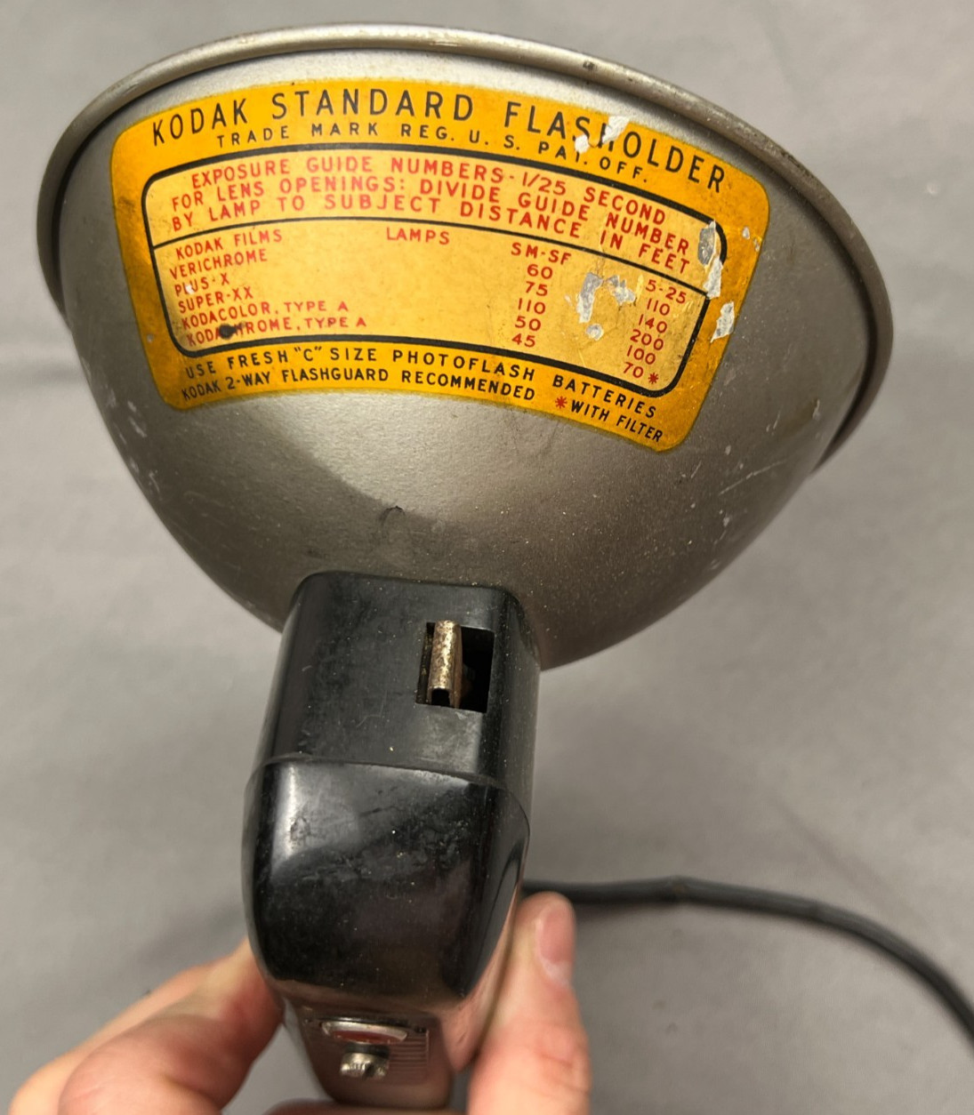 Vintage Kodak Standard Flasholder with Reflector Flash Bulb Holder