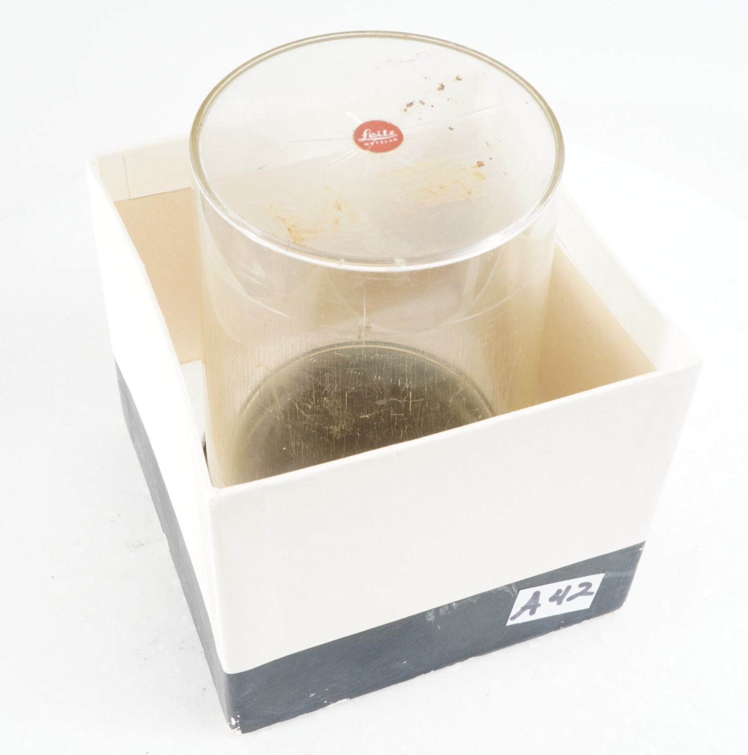 -GENUINE LEICA LEICAFLEX 11230 MACRO-ELMAR 100mm f/4 LENS BOX WITH LENS BUBBLE