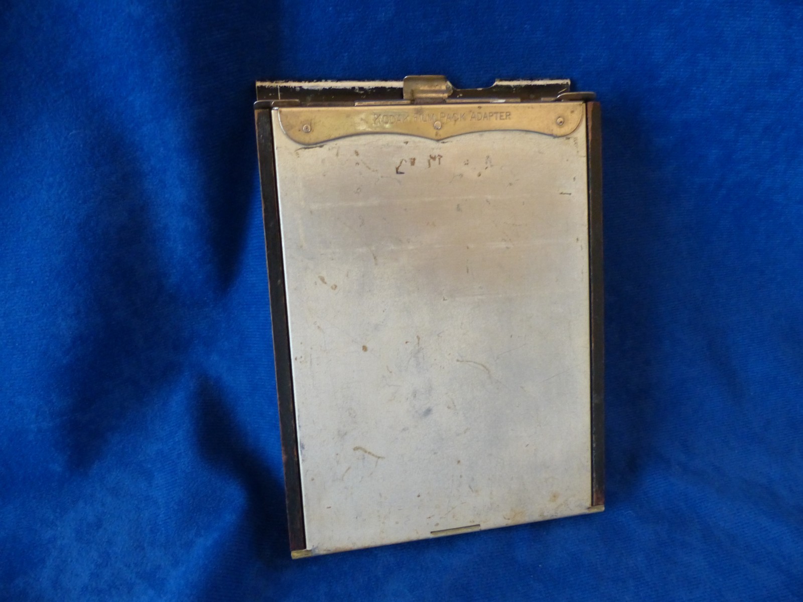 Vintage Kodak film pack adapter, 4×5, wood & metal, fair condition, working well