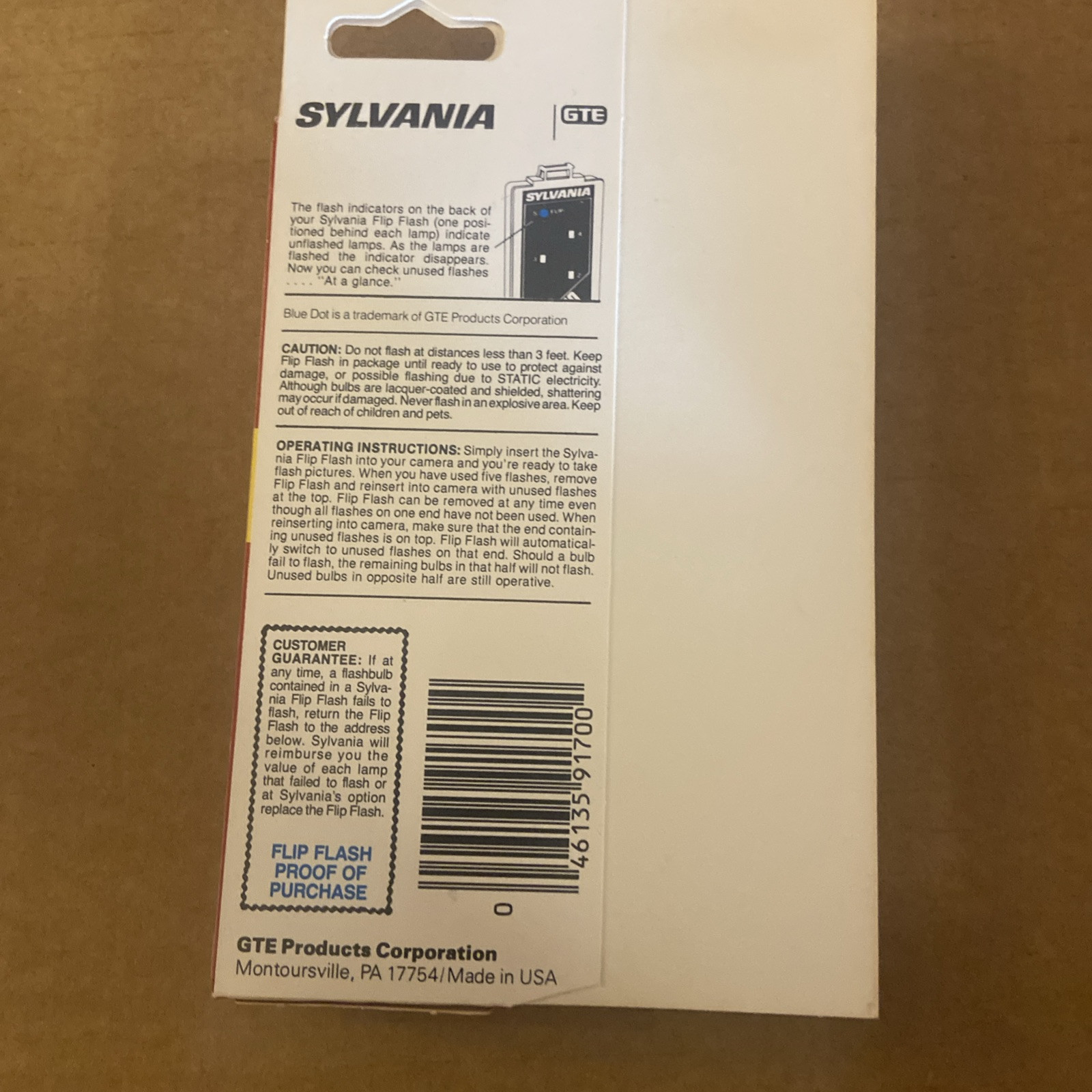 Sylvania Blue Dot Flip Flash Super 10 Flashes | NOS, For Flipflash Cameras