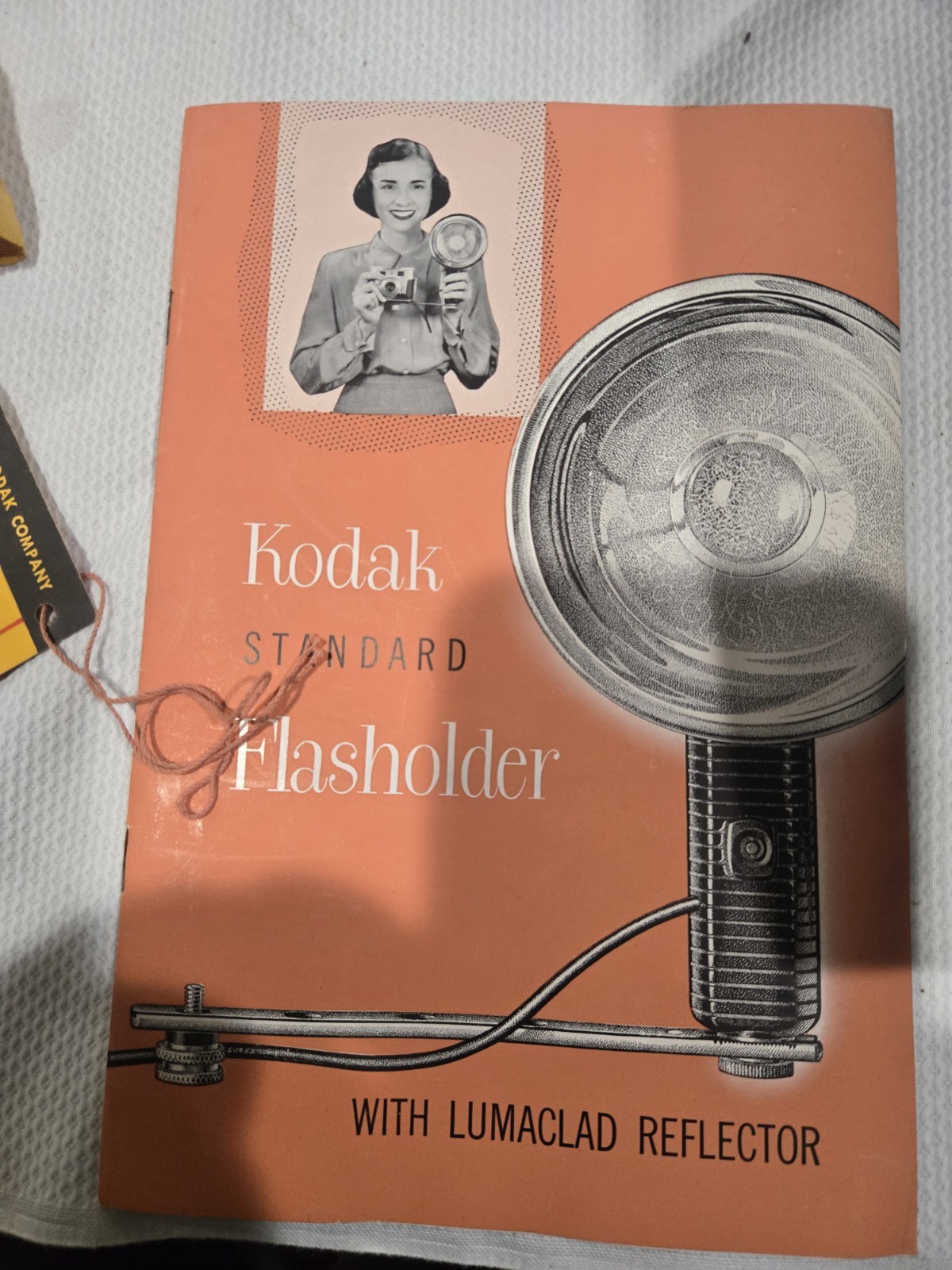 Vintage Kodak Standard Flasholder w/ Lumaclad Reflector Box & Manual