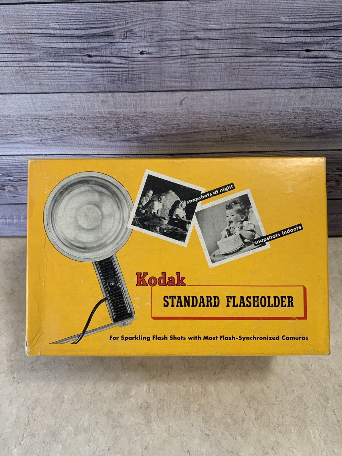 Vintage Kodak Standard Flash Holder w/ Bracket, Box, etc.