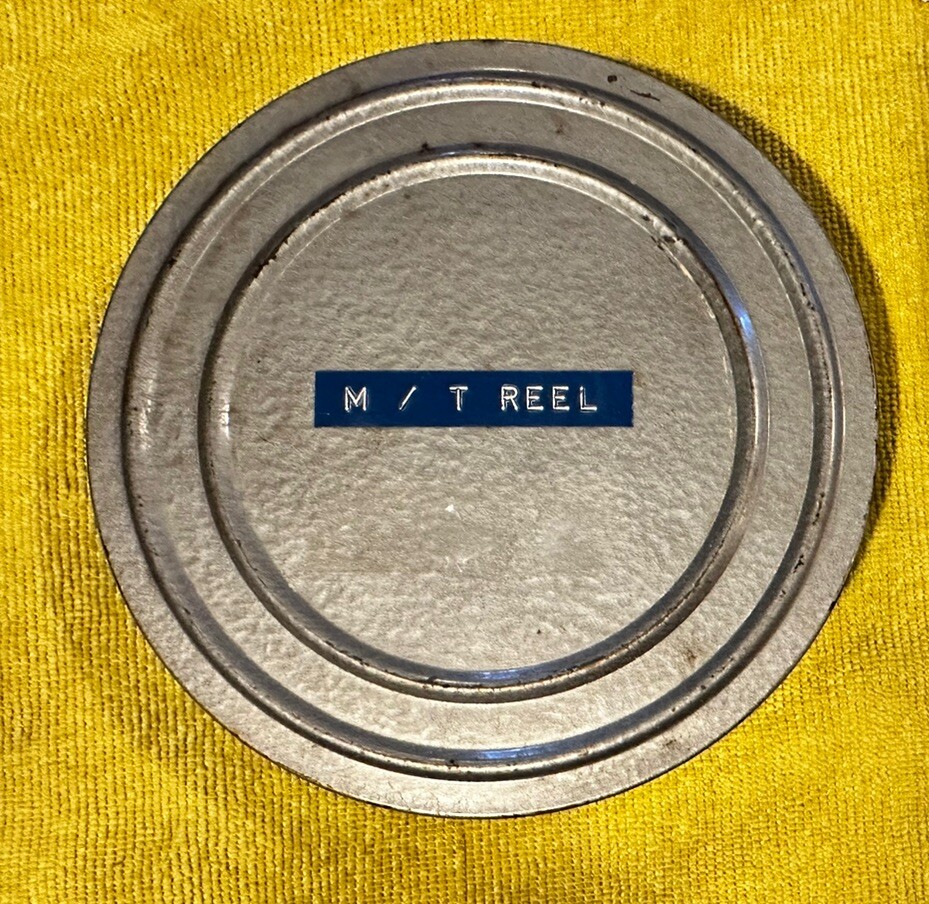 Vintage Metal 1940-50’s Movie Reel Case With Reel-Small