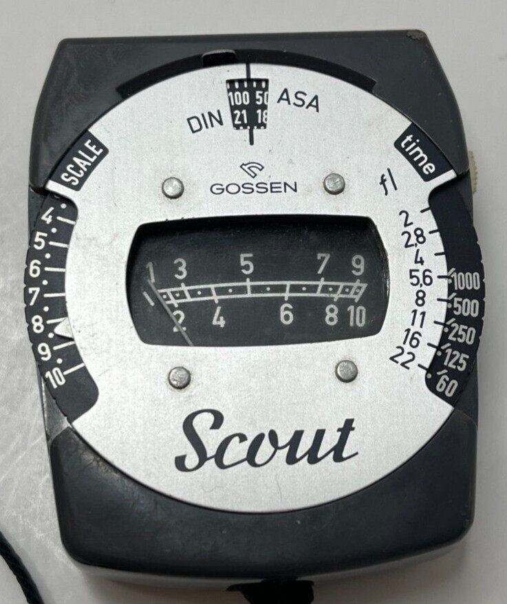 Vintage GOSSEN Scout Camera Light Meter West Germany & Blower Brush