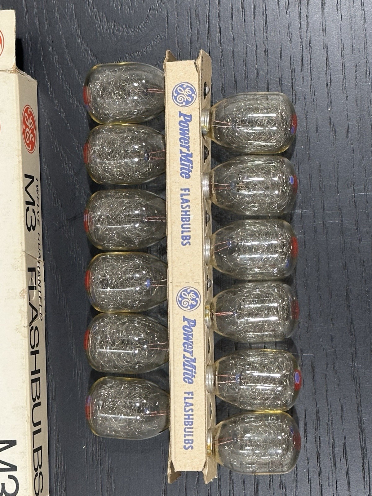 Vintage GE M3 Flashbulbs Box of 12 Light Bulbs Camera Flash Photography