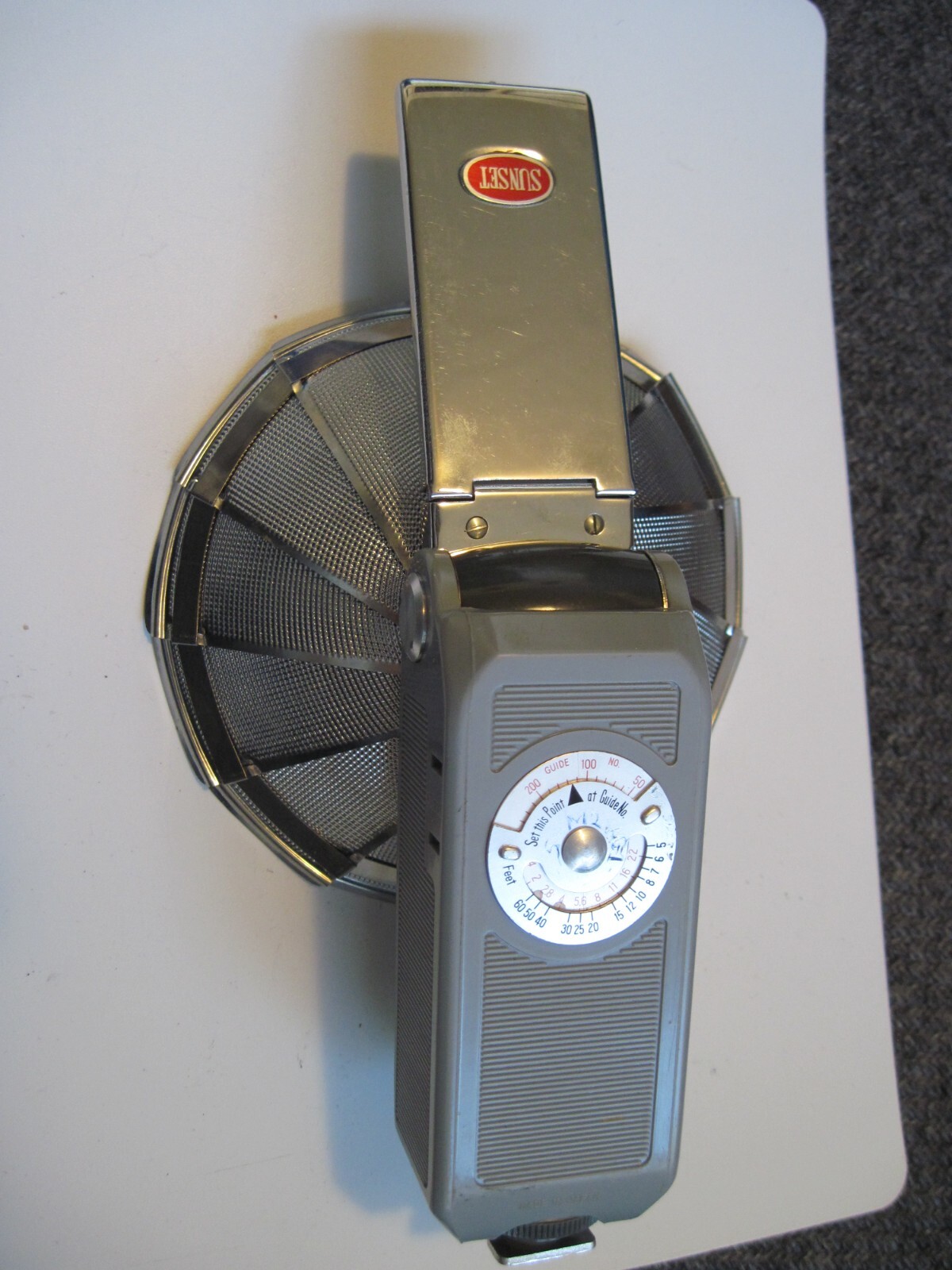 Vintage Sunset brand folding hot shoe camera flash attachment