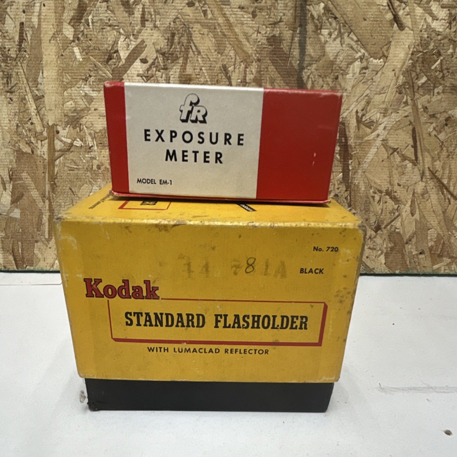 Vintage Photography Decor Kodak Flash Holder & fr EM-1 ! EMPTY BOXES ONLY!
