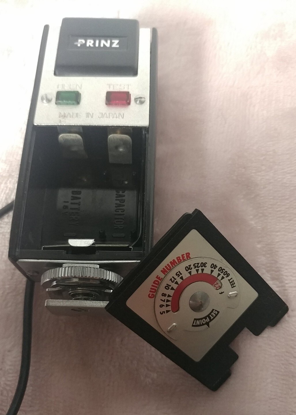 Vintage Prinz Bounce Lite Camera Flash Fold Out Light Reflector Bulb Eject Japan