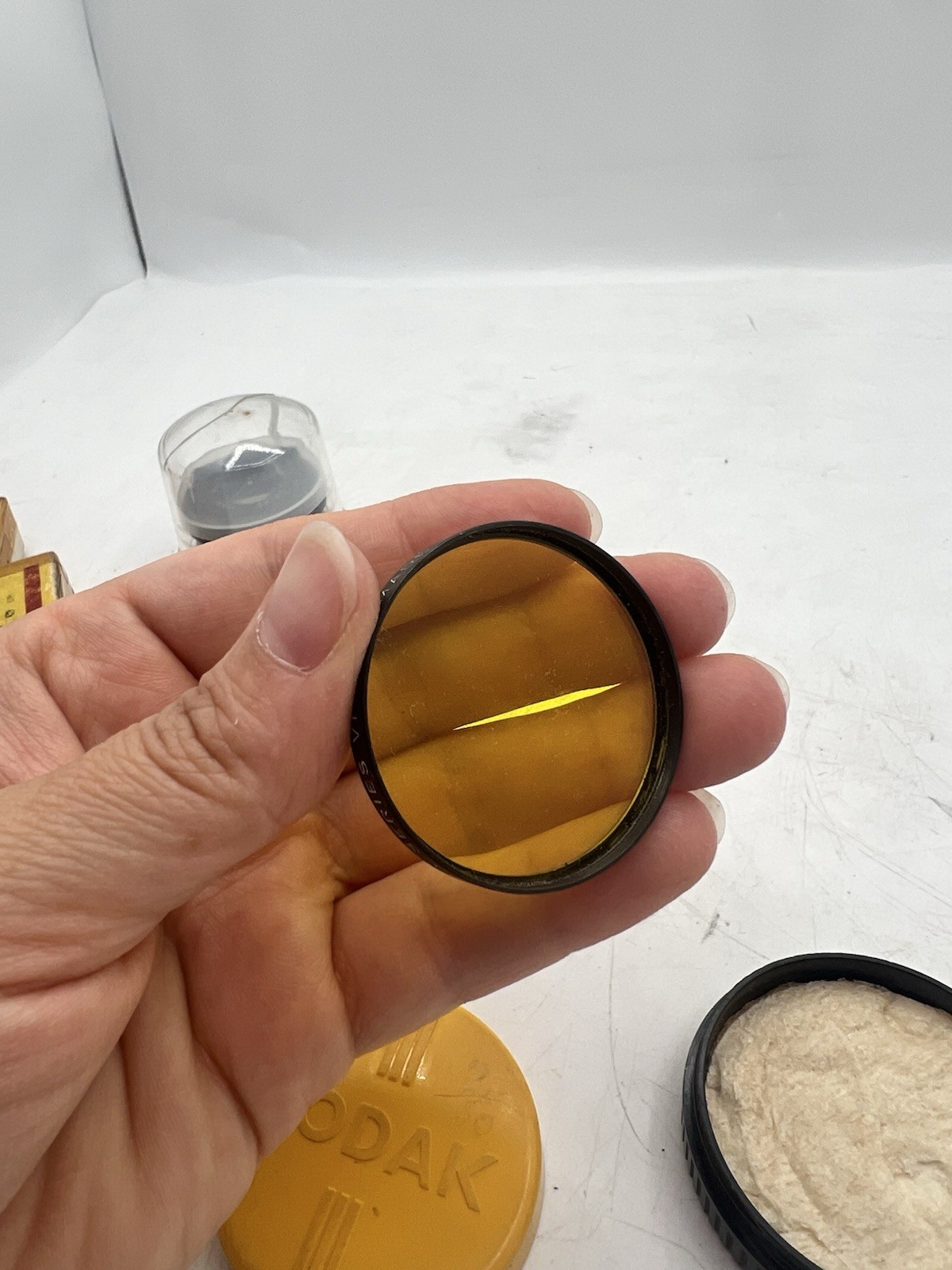 Lot Of Vintage Kodak,Planolite, Camera Accessories Filters, Adapters, Lens Hood