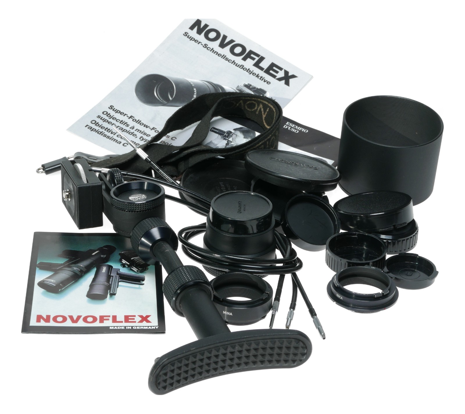 Novoflex Pistol grip focus F5.6 400mm and 600mm tele lens shoulder sniper