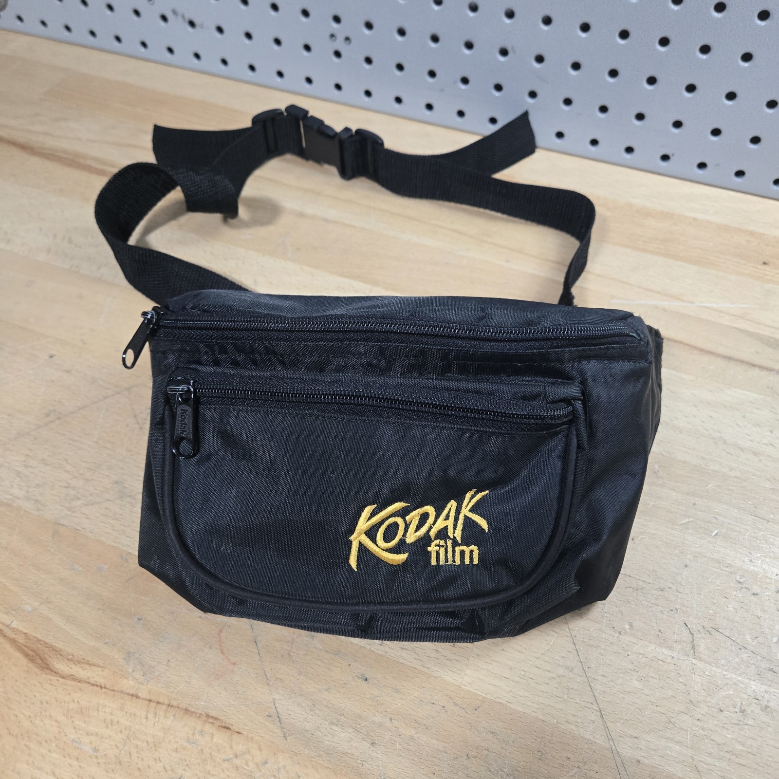 Vintage 1990s Kodak Film Photography Black Fanny Pack Waist Bag