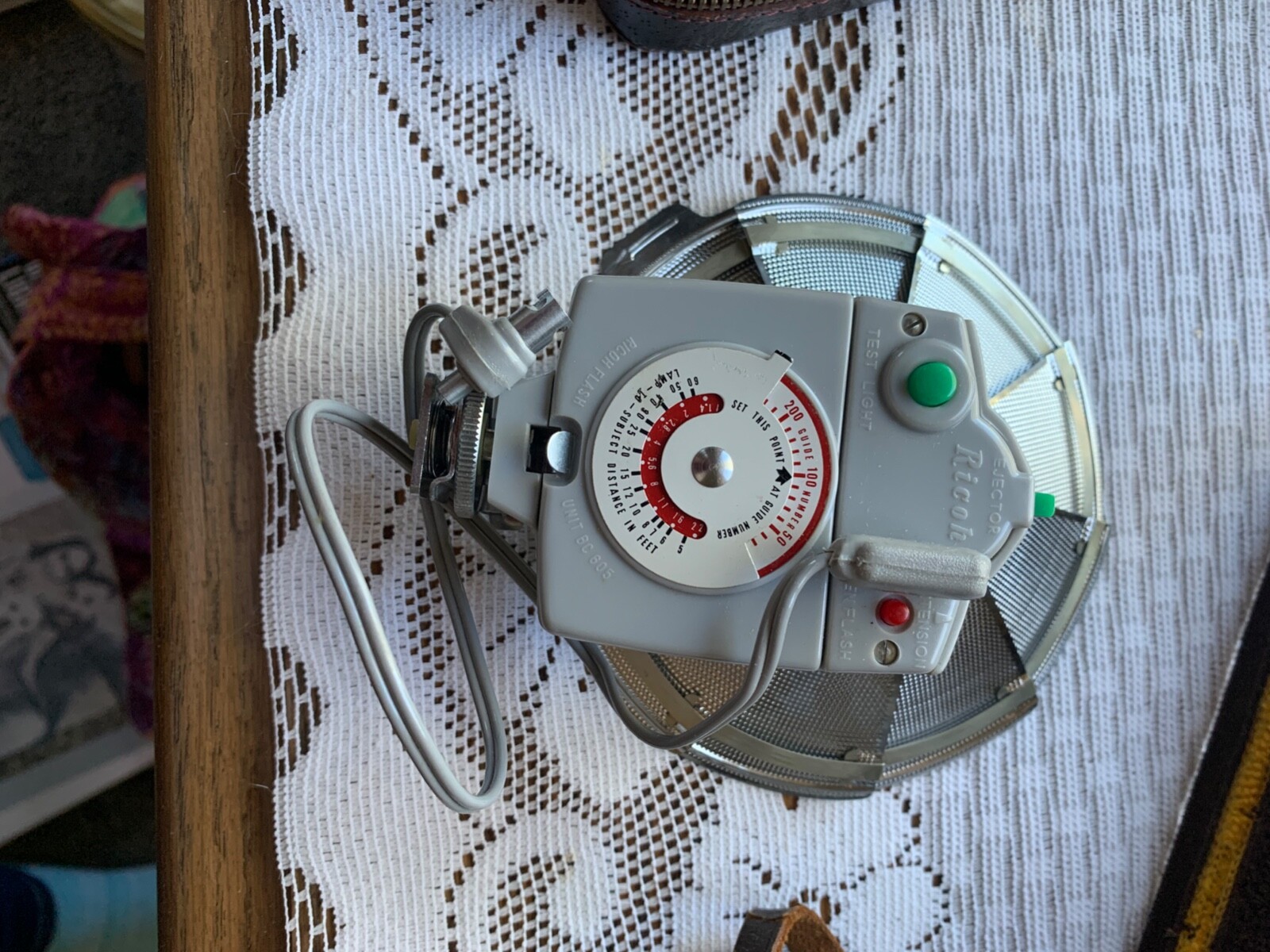 Vintage Ricoh Flash NC-605 with leather case