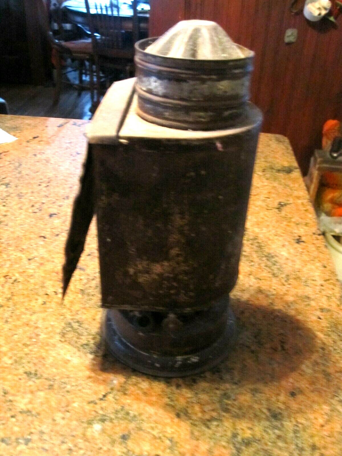 ANTIQUE W. V&B KEROSENE LANTERN 1800s PHOTOGRAPHY DARK ROOM LIGHT