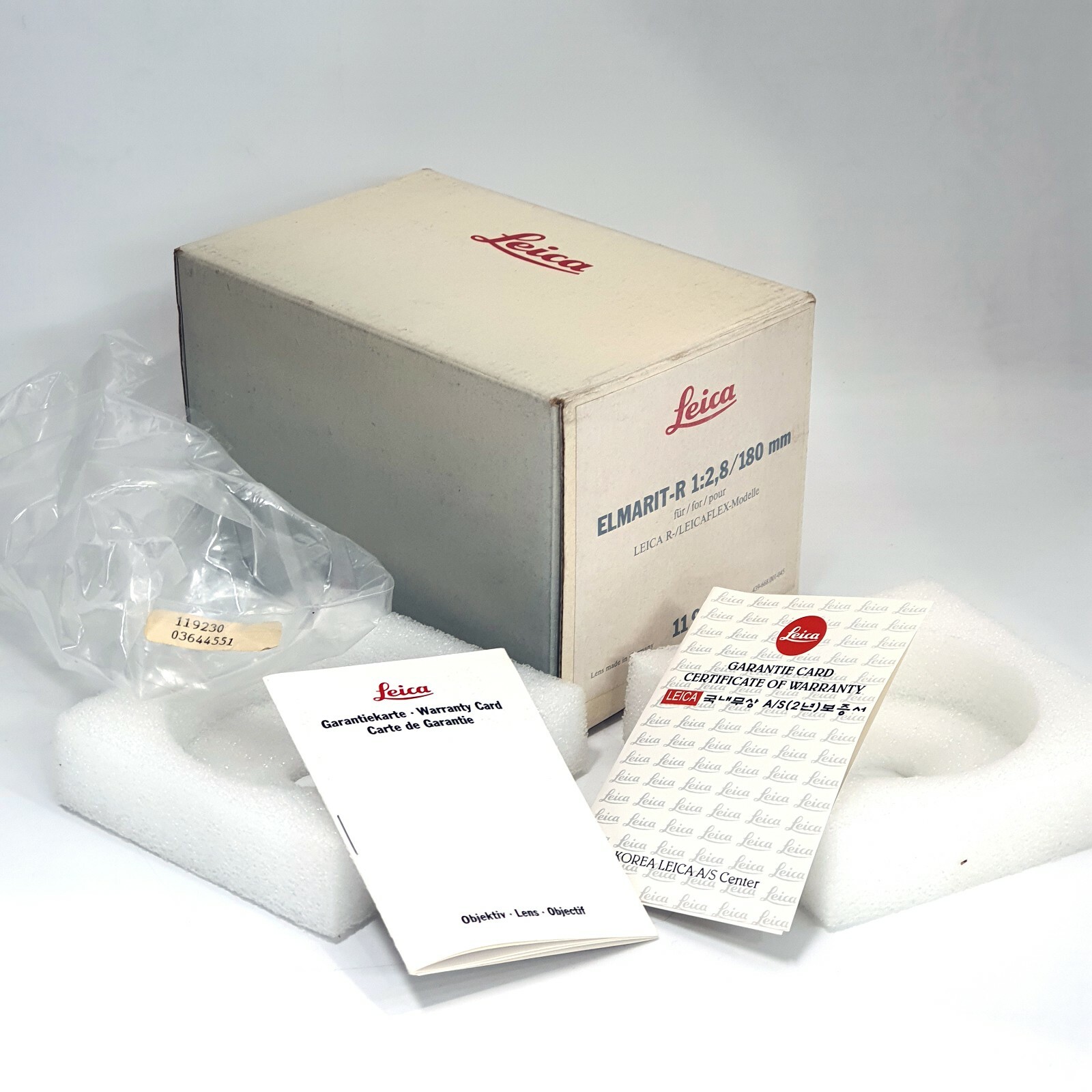 Leica Elmarit-R 1:2.8 180mm Empty box (No Lens , Only Box)