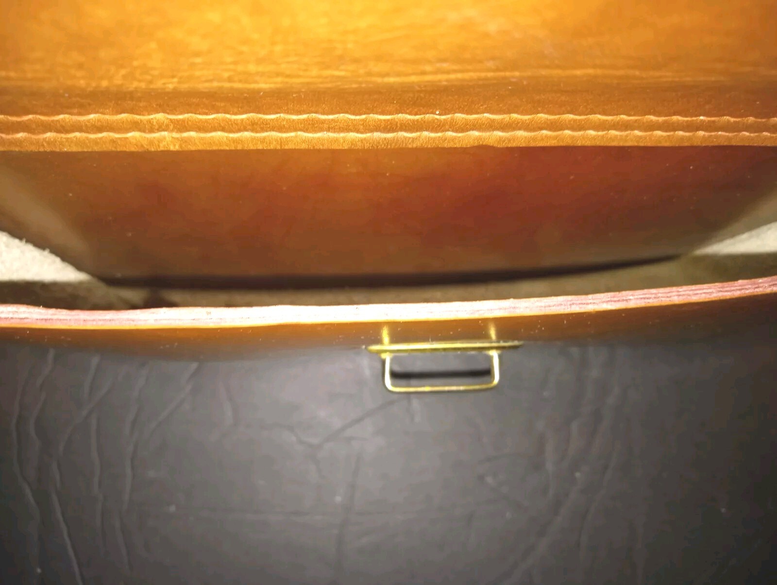 Leather Camera Bag Hard Case With Buckle Strap Vintage Brown 1950-60s #803 USA