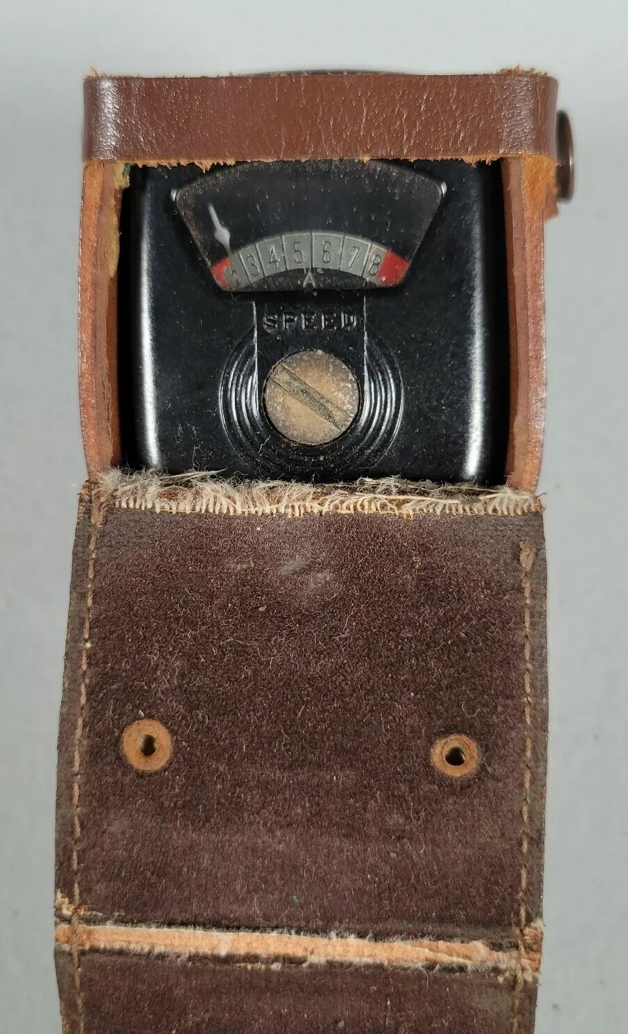Vintage Polaroid Speed Exposure Meter with Leather Case Made in USA by GE