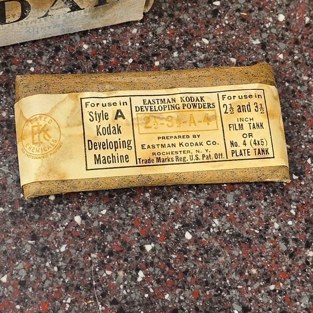 10- Eastman Kodak Developing Powders for 2-1/2, 3-1/2 MACHINES, 4X5 Plate Tanks