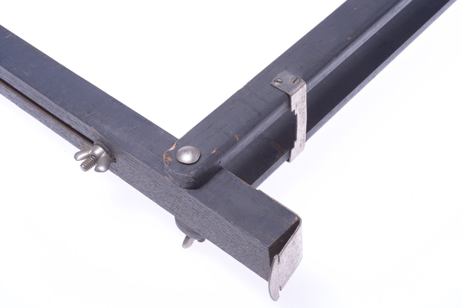 ✅ ANTIQUE WOOD TRIPOD 140CM 55.11″ (GRAY, MILITARY?) GLASS PLATE FIELD CAMERA