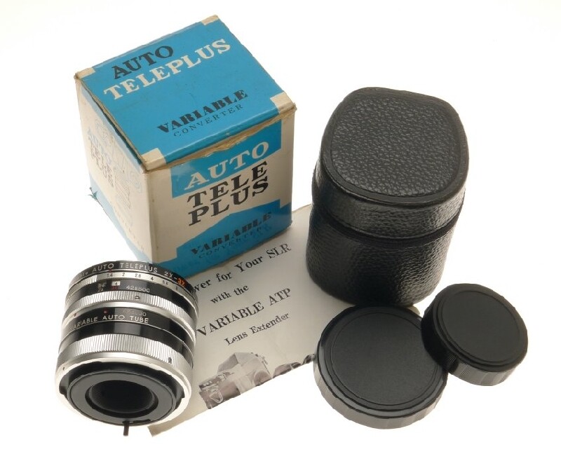 Variable atp auto tele plus lens extension tube converter pouch box instructions