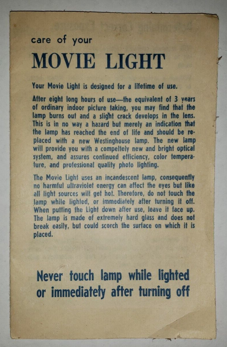 Westinghouse Super 88 650 Watt Sealed Beam Movie Light w/Original Box
