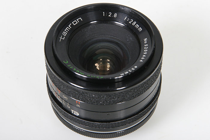 Tamron Adaptall 28mm, f/2.8. With Pentax M42 Screw Mount Converter
