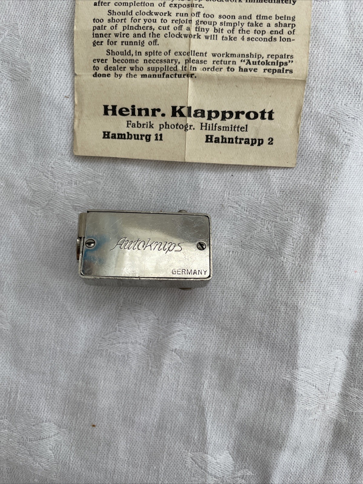 Vtg Mixed Lot Haka Autoknips Model I Germany/3Kodak Tins 1 Lens 2 Rolls READ