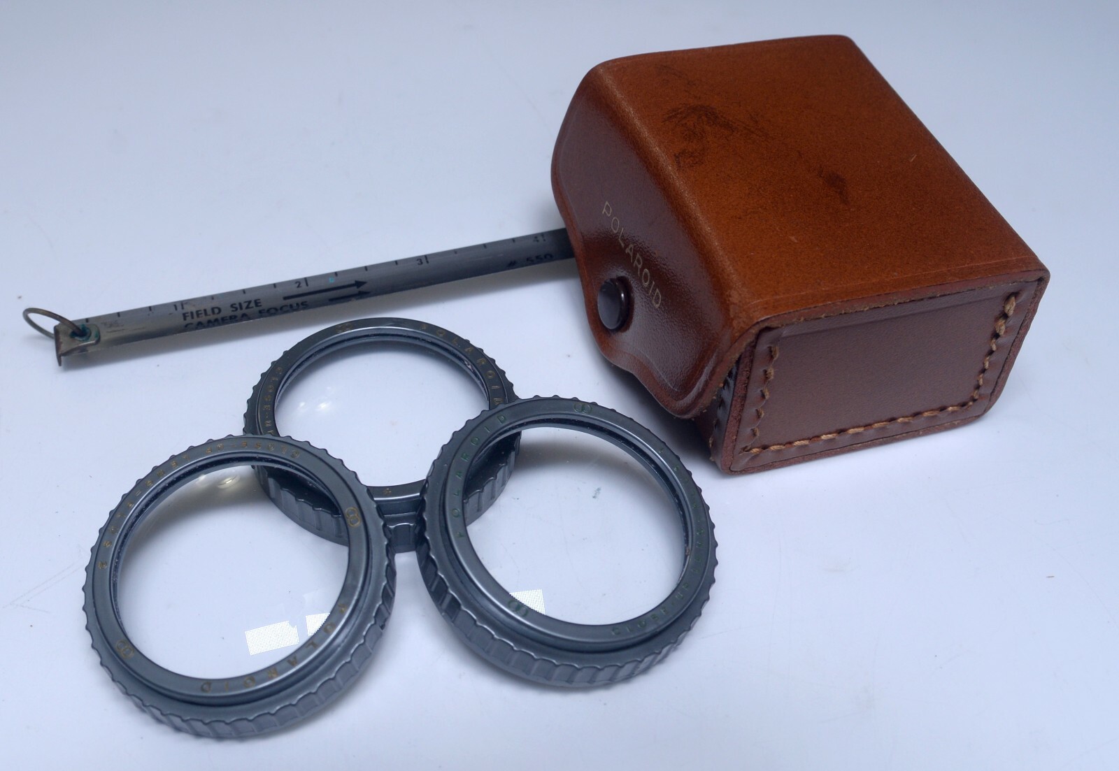 POLAROID Vintage Close-Up Lens Filter +1 +2 +4 Measuring Tape Photo Accessory