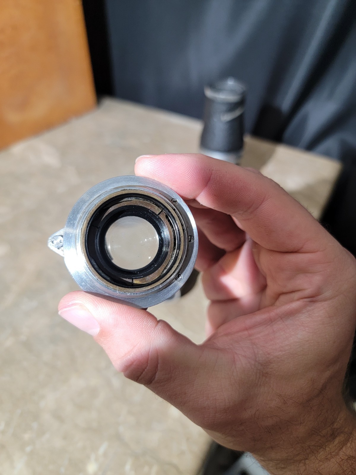 Leitz Wetzlar Microscope Camera Adapter w/ Summar Elmar 5cm Macro Lenses