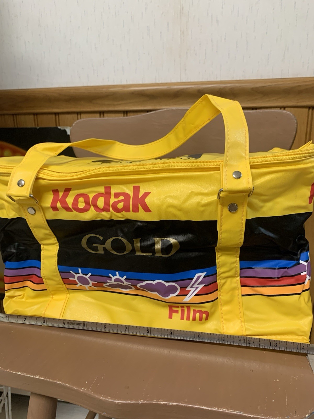 Kodak Yellow VTG Advertising Cooler Bag Gold Film Snappy Snaps 1h Photos 1980s