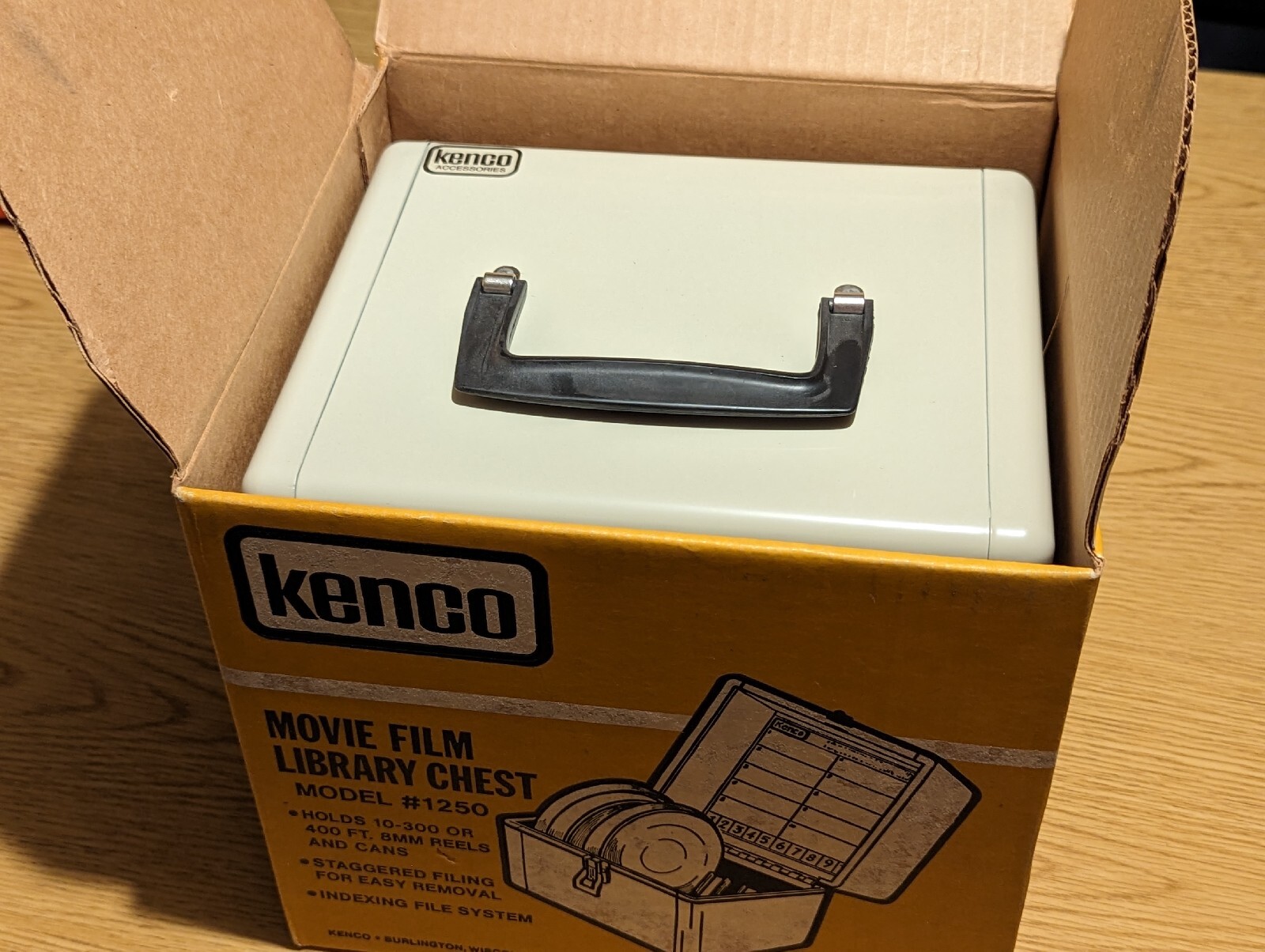 Vintage Kenco Movie Film Library Chest Model #1250 – NoS, In Box