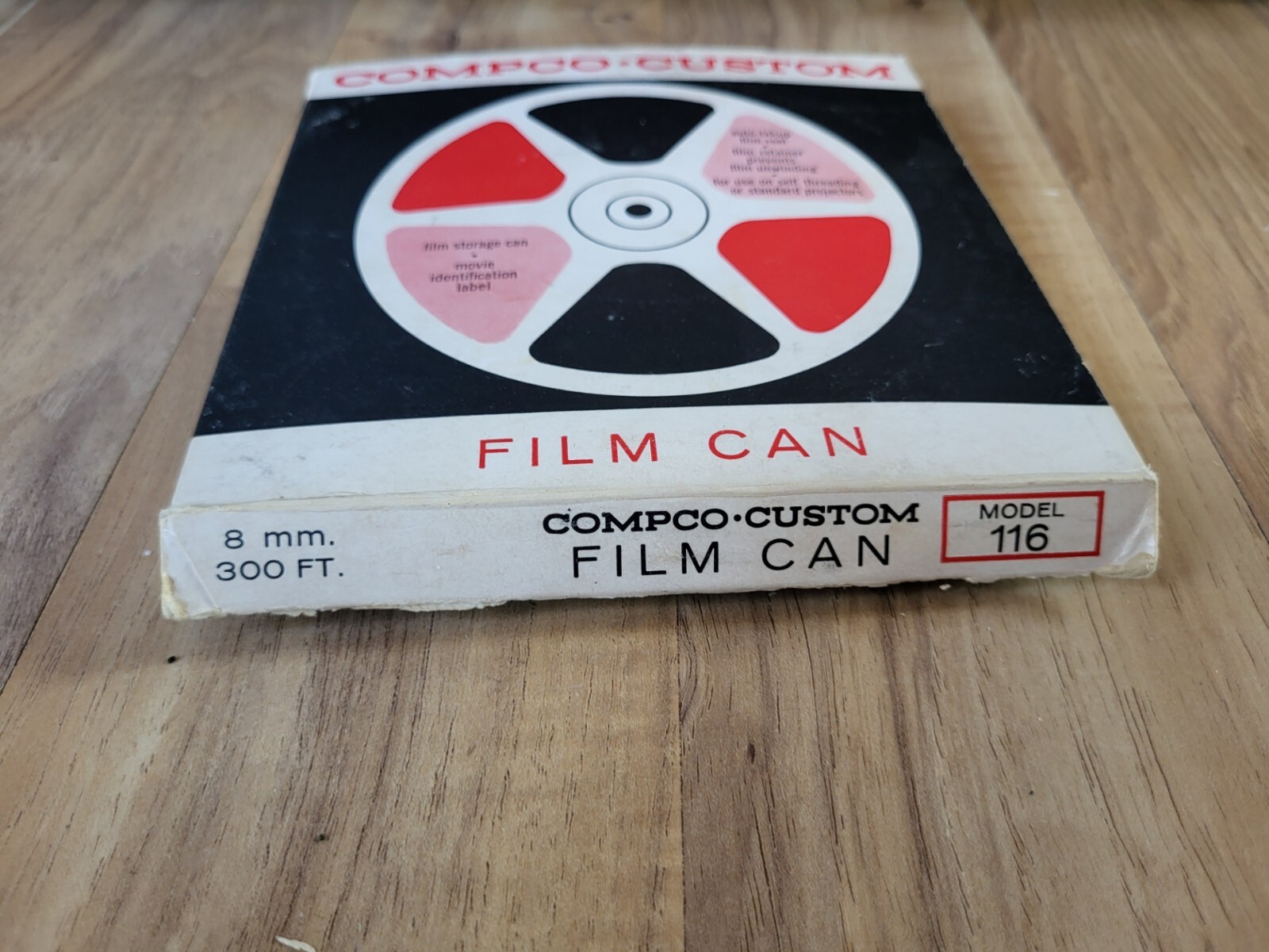 Vintage Compco Custom Film Can 8 mm 300 Ft Film Can Model 116