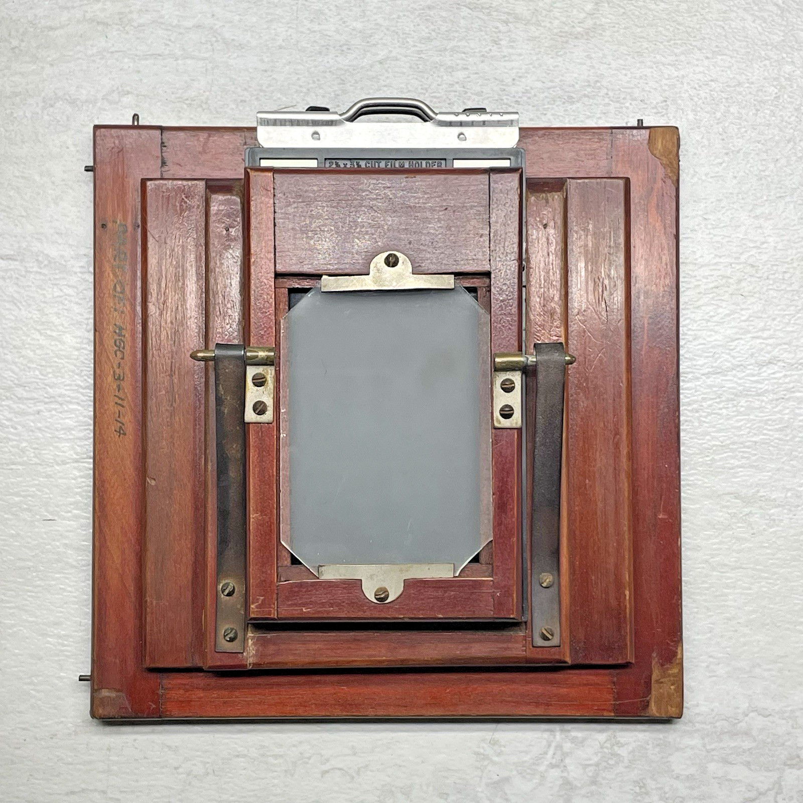 Wood Camera Spring Back Ground Glass & 2 1/4 x 3 1/4 Lisco Film Holder – Vintage