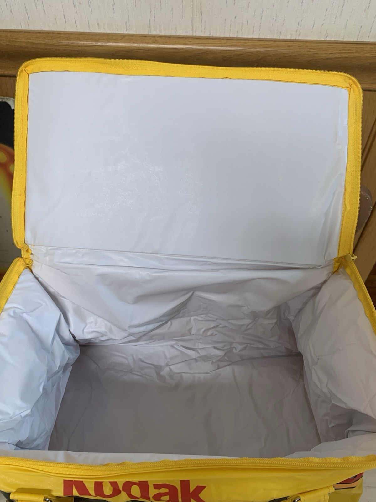 Kodak Yellow VTG Advertising Cooler Bag Gold Film Snappy Snaps 1h Photos 1980s
