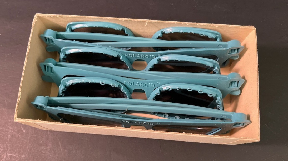 Vintage Polaroid 3-D Viewers Model 729 – Set of 6 — Original Box – Teal Frames
