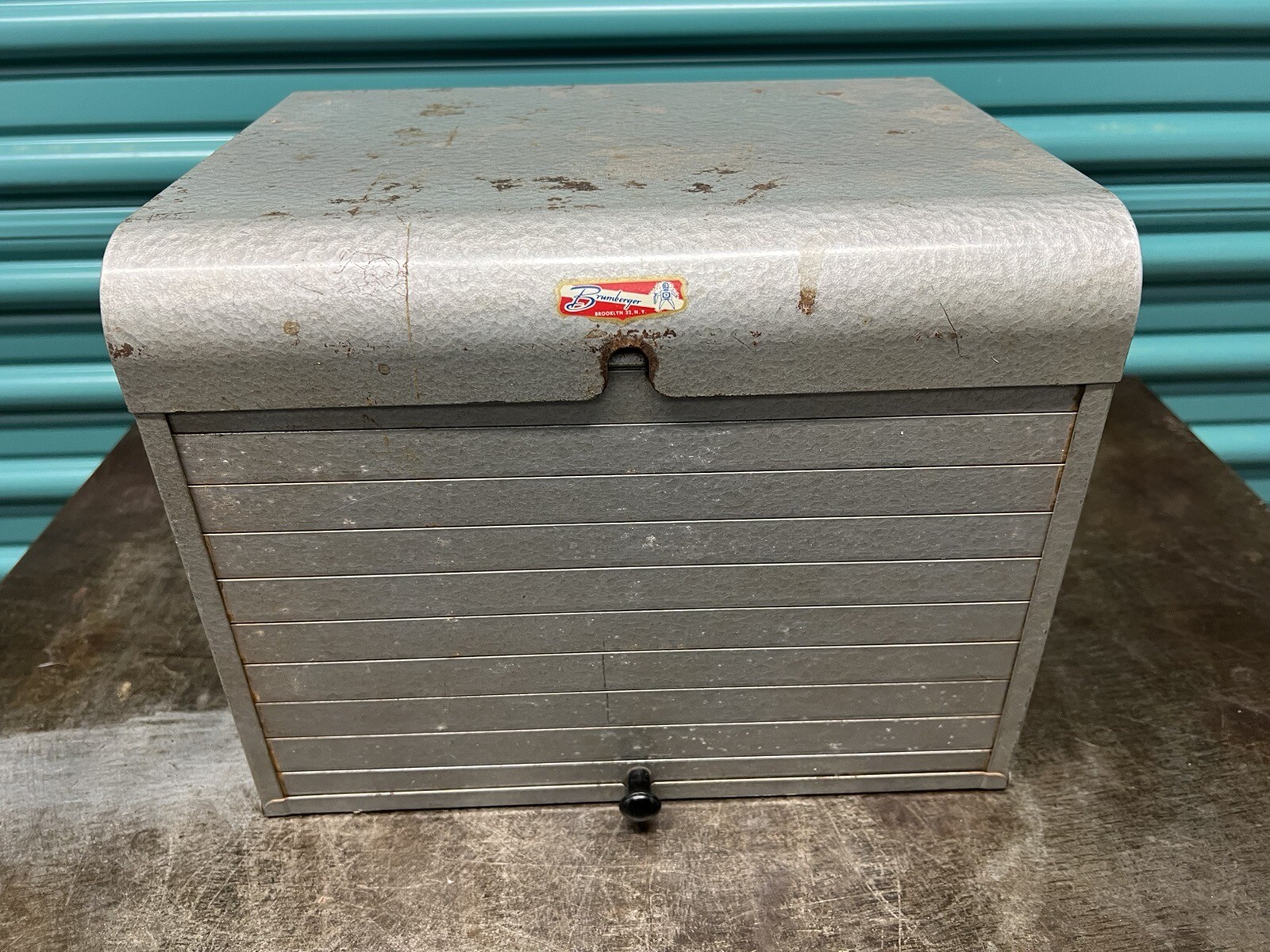 Vintage 50s 60s Brumberger Dark Room Roll Top Storage Box – Made in the USA
